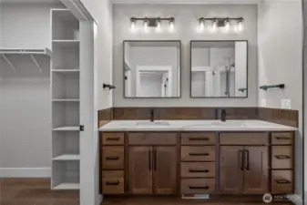 Primary Bathroom with Walk-in Closet