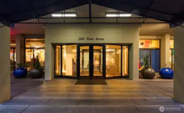 Secure entrance to building.