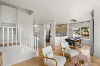 Bright living room with open layout