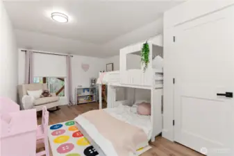 3rd bedroom on second level with large spacious walk-in-closet!