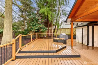 View of 2,200 soft wrap around deck