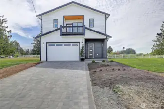 Great Parking across Custom Paver-Driveway to Paved Road for Clean Living~
