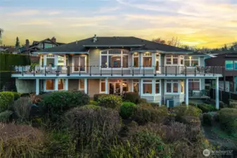 The upper deck and lower patio are created with the view in mind