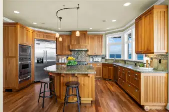 Conversational chef's kitchen on the main floor
