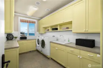 Main floor laundry room off the garage