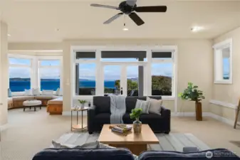 Lower level view with patio access