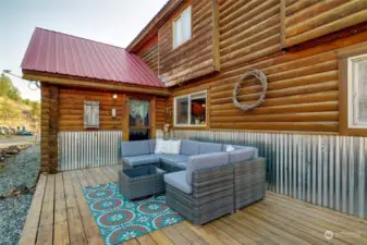 Enjoy your morning coffee on the back deck