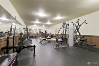 Full size gym in the Club House