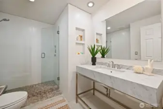 3/4 bath on main floor.