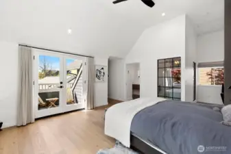 Private balcony faces west