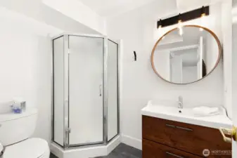 Lower level 3/4 bath