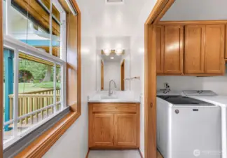 1/2 bath off laundry room