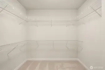 Generous walk-in closet for effortless organization.