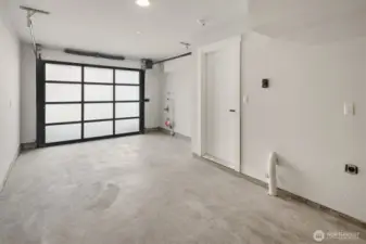 Thoughtfully designed garbage can storage area