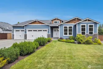 Immaculate & peaceful rambler on one of the best lots in Wild Sky Ridge with mesmerizing views of the Cascade Mountains!