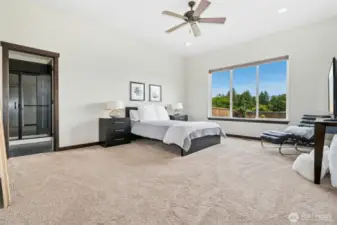 Spacious primary bedroom