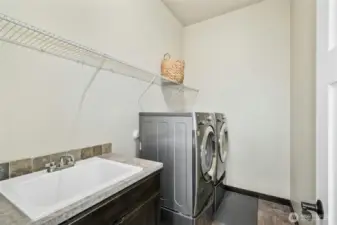 Spacious laundry room