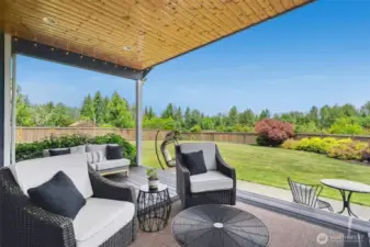 Sprawling & level fully fenced backyard