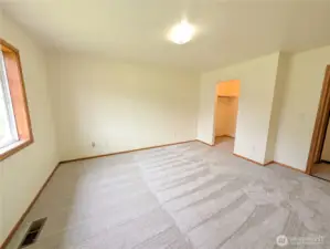 Ensuite walk in and bathroom to the right.