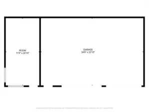 Floor Plan of main home detached garage.