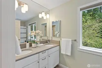 Quartz countertops in bathrooms