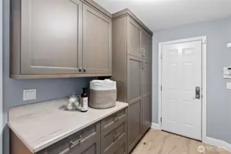 lots of storage in the laundry room