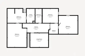 2nd Floor -dimensions are for illustration purposes and not guaranteed
