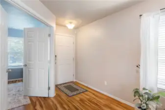 Entry towards office french doors