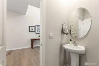 Downstairs powder room