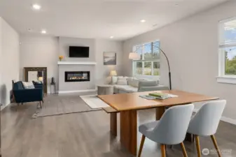 Open dining to living space