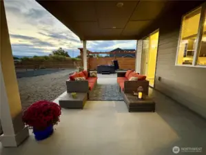 Expansive covered outdoor living space