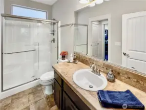Main floor offers .75 bath.