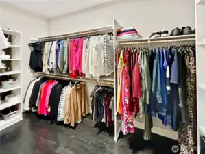 Huge walk-in closet off primary.