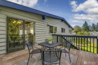 Deck access from the dining room