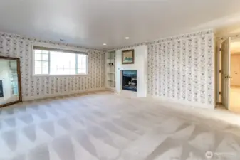 Master suite with fireplace!