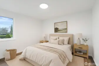 All rooms are nice sized with wood floors