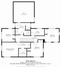 upper floor blue print