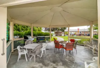 Gazebo covered sitting area common space