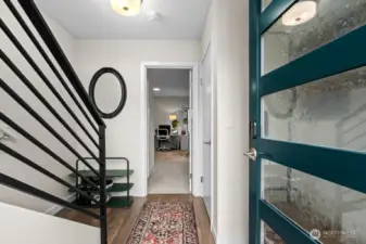 Entrance to the beautifully maintained townhome