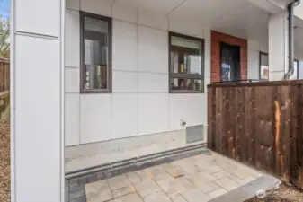 Cute patio in back of the townhouse