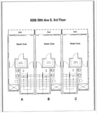 2nd floor layout of the townhouse building