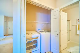 Washer dryer in the unit