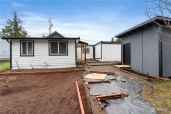 Heated outbuilding for office or other living space just a few steps from your door.