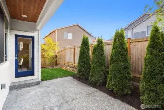 Covered patio is perfect for summer grilling