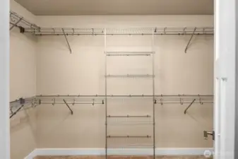 Spacious walk-in closet