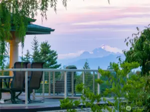 Is that Mount Baker?  Yes ,That's the front deck that you could be sitting on and enjoying this right now!