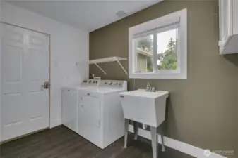 Laundry with utility sink