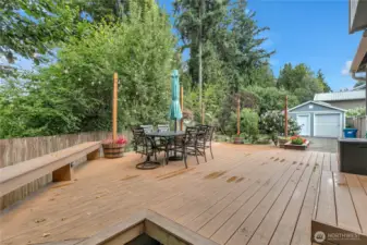 Fully fenced back yard