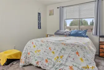 Large and bright south facing primary bedroom