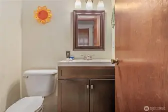Half bath off the kitchen.
